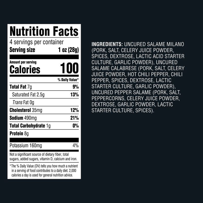 slide 4 of 4, Signature Italian Uncured Salami Trio - 4oz - Good & Gather™, 4 oz