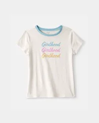 Carters Girls 'Girlhood' Graphic Tee - Cream Cream L
