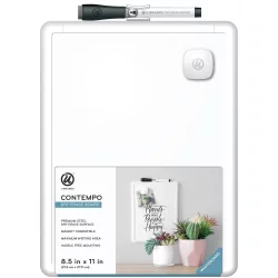 U Brands Contempo Magnetic Dry Erase Board, White Frame