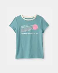 Carter's Girls Miami Sports Club Graphic Tee - Blue Teal M