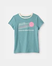 Carter's Girls Miami Sports Club Graphic Tee - Blue Teal S