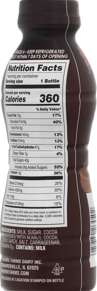 slide 2 of 7, Prairie Farms Premium Chocolate Milk 14 oz, 14 oz