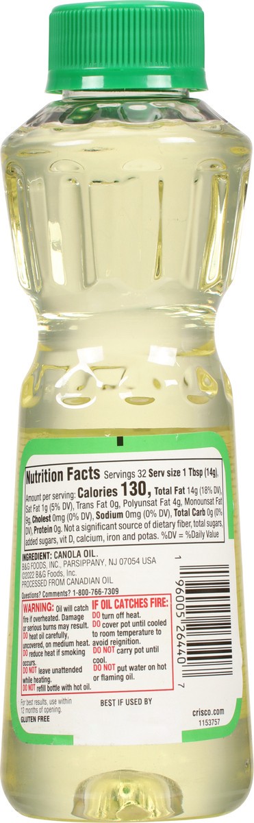 slide 4 of 13, Crisco Pure Canola Oil, 16 oz