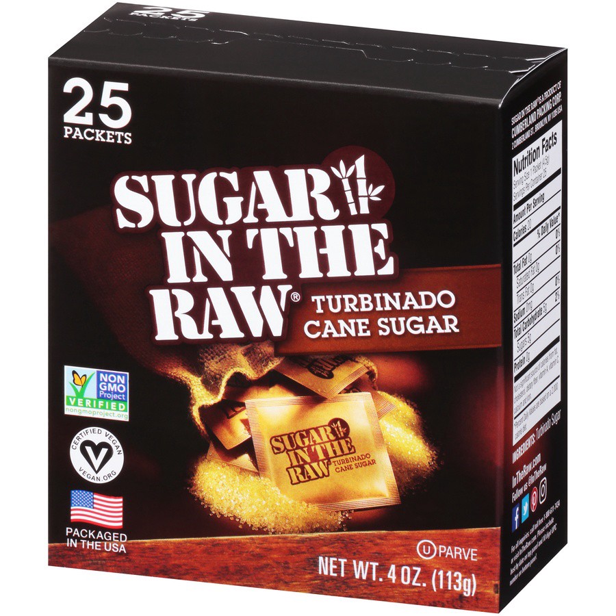 slide 6 of 8, Sugar in the Raw Turbinado Cane Sugar, Packets, 25 ct