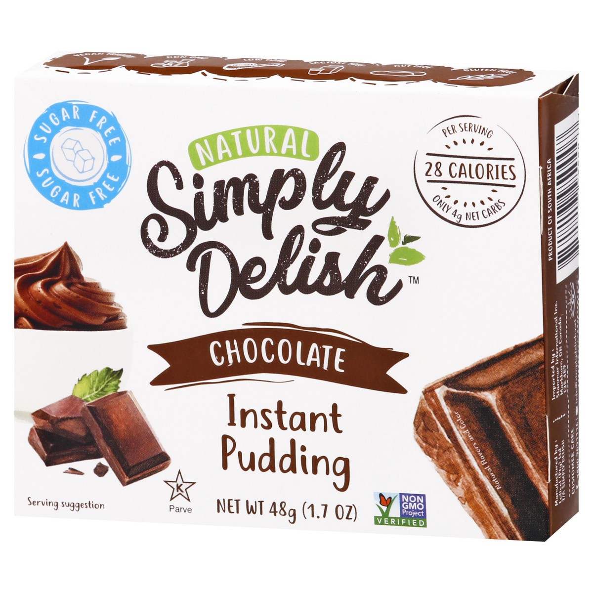 slide 5 of 9, Simply Delish Natural Chocolate Instant Pudding 48 gr, 48 g