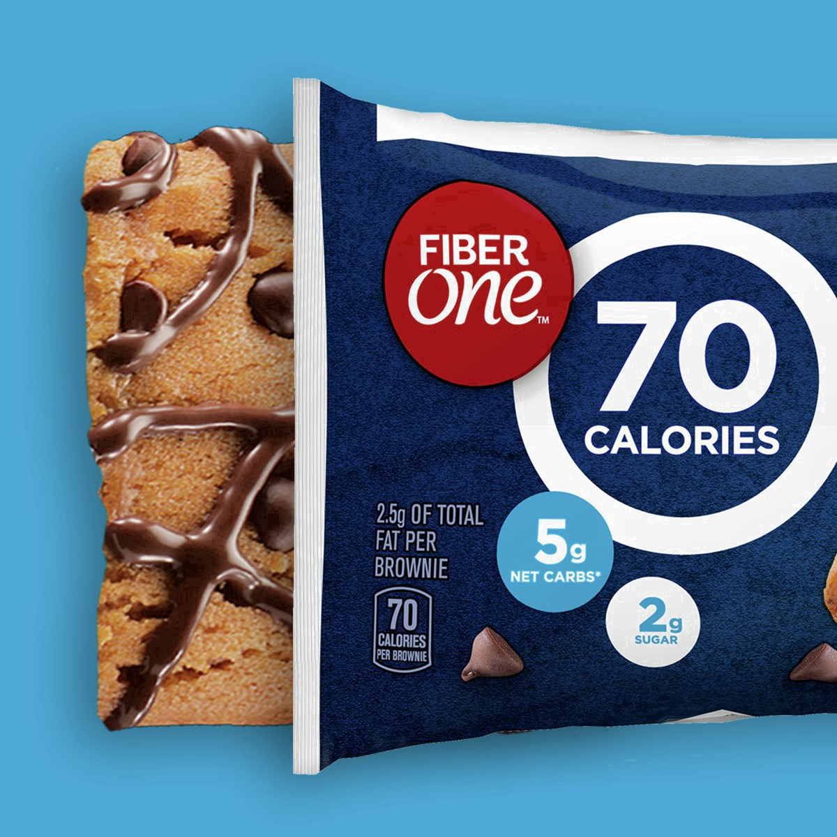 slide 59 of 89, Fiber One 70 Calorie Brownies, Chocolate Chip Cookie, Snack Bars, 6 ct, 6 ct