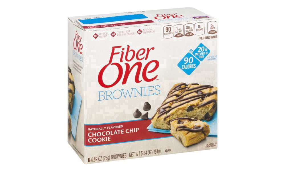 slide 63 of 89, Fiber One 70 Calorie Brownies, Chocolate Chip Cookie, Snack Bars, 6 ct, 6 ct
