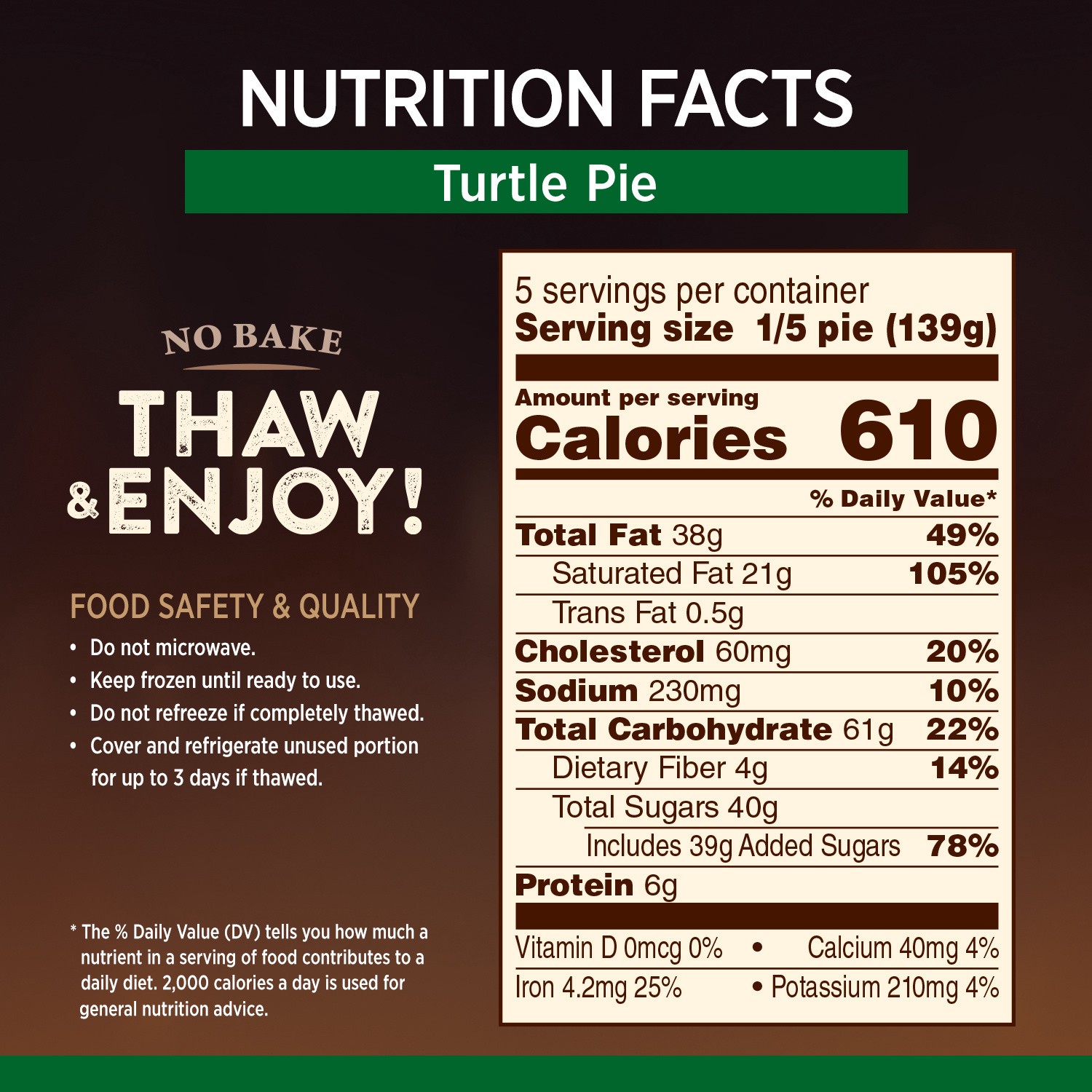 slide 2 of 5, Marie Callender's Turtle Pie Frozen Dessert, 24.5 Ounce, 24.5 oz