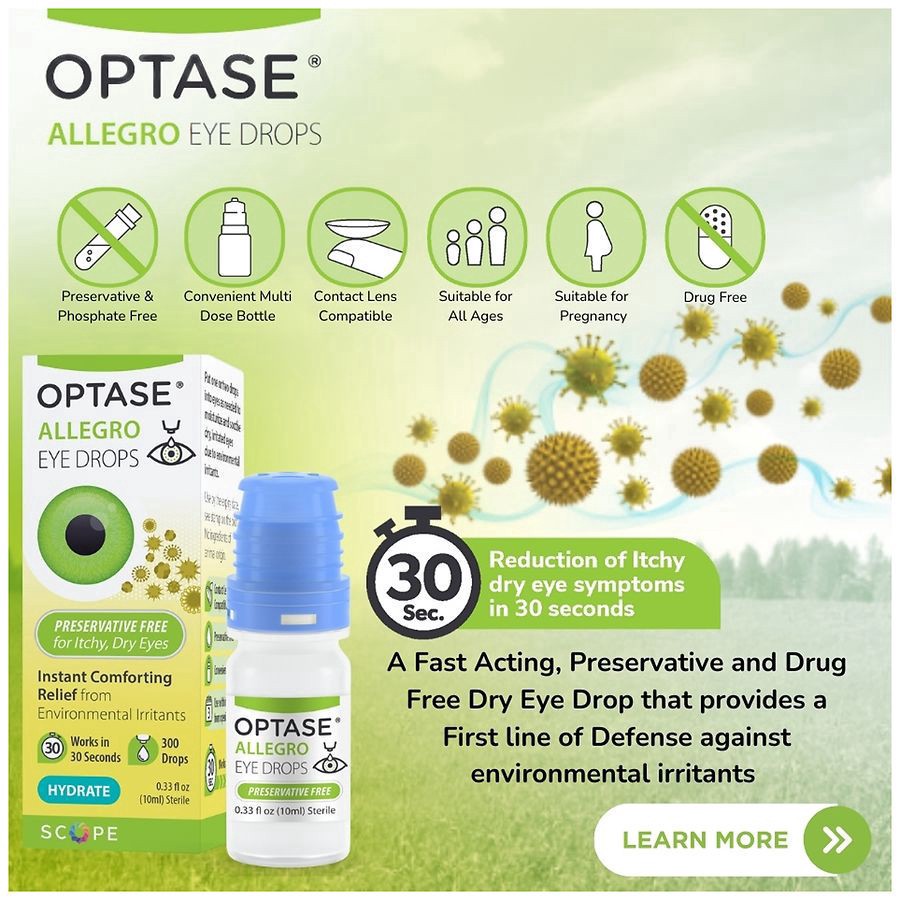 slide 4 of 4, Optase Advanced Dry Eye Drops 0.33 fl oz, 0.33 fl oz