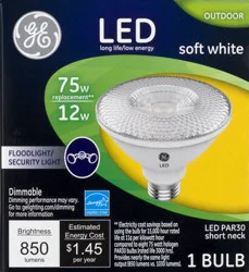 GE LED Floodlight/Security Light Soft White Light Bulb 1 ea