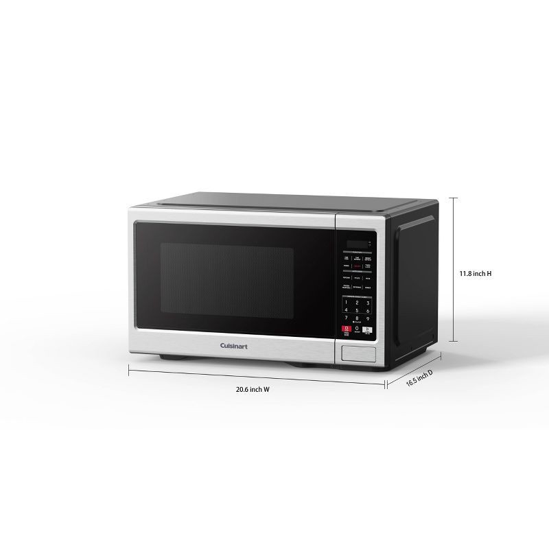 slide 5 of 5, Cuisinart 1.1 cu ft Microwave Oven: Countertop, 1000W, 11 Power Levels, Digital Display, Child Lock, Black, 1 ct