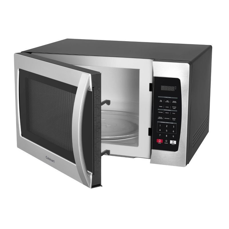 slide 2 of 4, Cuisinart 1.3 cu ft Microwave Oven: Countertop, 1000W, 11 Power Levels, Child Lock, Digital Display, Black, 1 ct
