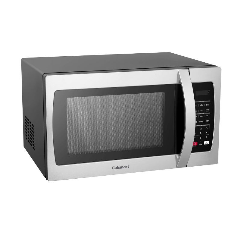 slide 1 of 4, Cuisinart 1.3 cu ft Microwave Oven: Countertop, 1000W, 11 Power Levels, Child Lock, Digital Display, Black, 1 ct