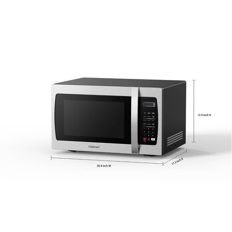 slide 5 of 6, Cuisinart 1.3 cu ft Microwave Oven: Countertop, 1000W, 11 Power Levels, Child Lock, Digital Display, Black, 1 ct