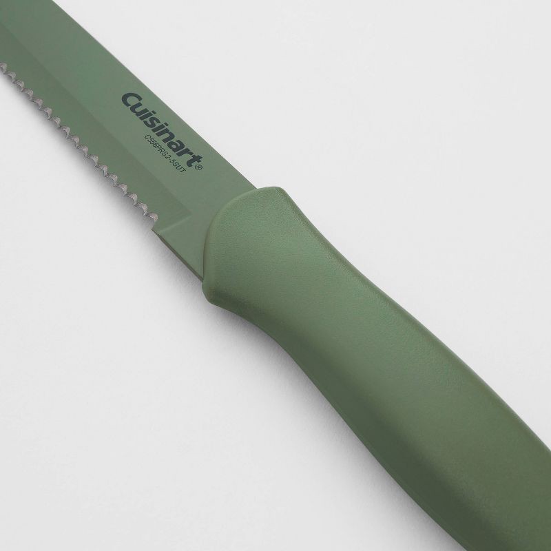 slide 5 of 6, Cuisinart Advantage 6pc Nonstick Utility & Paring Knife Set with Blade Guards Blue: Stainless Steel, Hand Wash, Lifetime Warranty, 6 ct