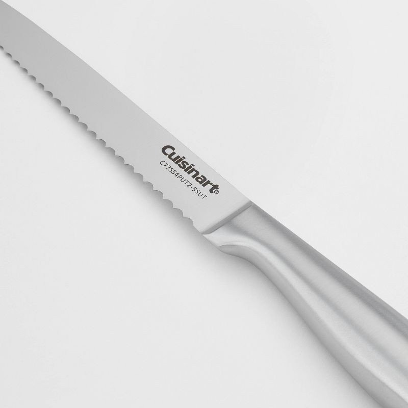 slide 5 of 5, Cuisinart Classic 4pc Stainless Steel Utility Paring Knife Set with Blade Guards Silver: High Carbon Forged Kitchen Knives, 4 ct