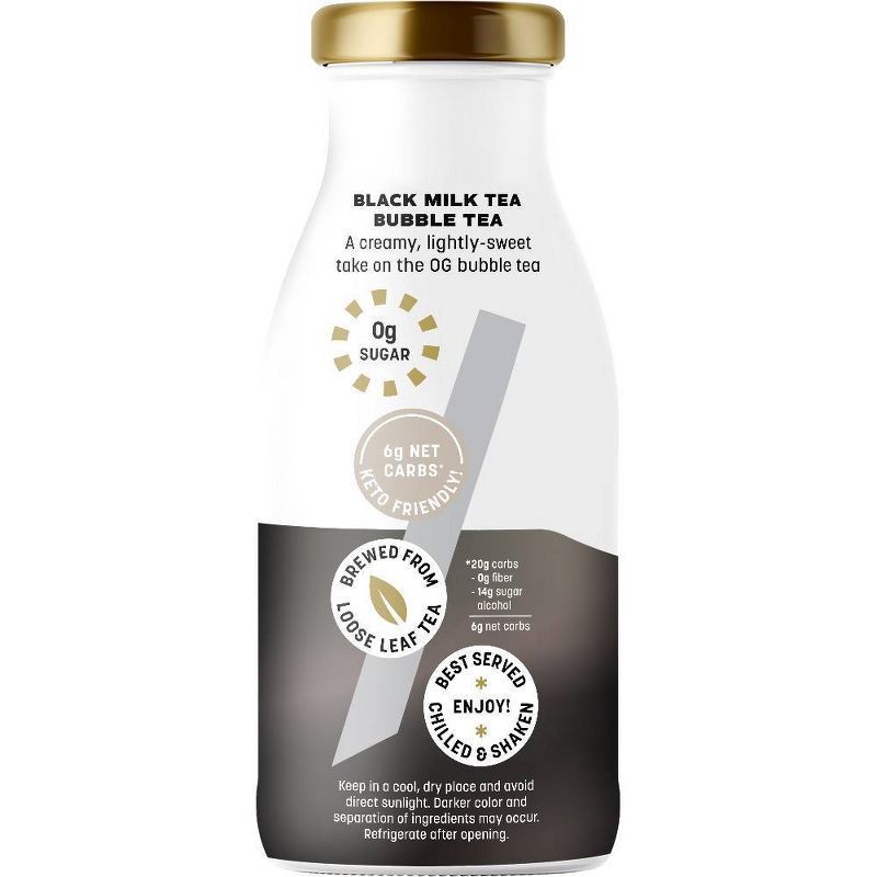 slide 2 of 4, BUBLUV Bubble Tea Black Milk Tea with Jelly Pearls - 9.5 fl oz Bottle, 9.5 fl oz