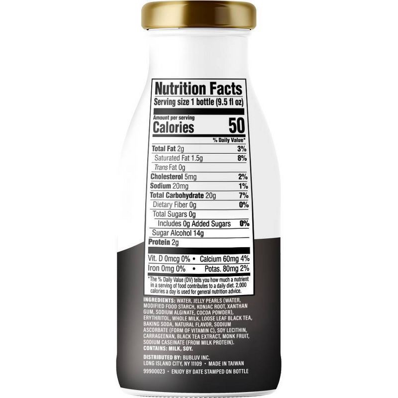 slide 3 of 4, BUBLUV Bubble Tea Black Milk Tea with Jelly Pearls - 9.5 fl oz Bottle, 9.5 fl oz