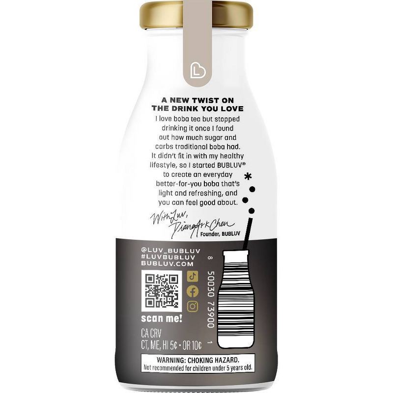 slide 4 of 4, BUBLUV Bubble Tea Black Milk Tea with Jelly Pearls - 9.5 fl oz Bottle, 9.5 fl oz