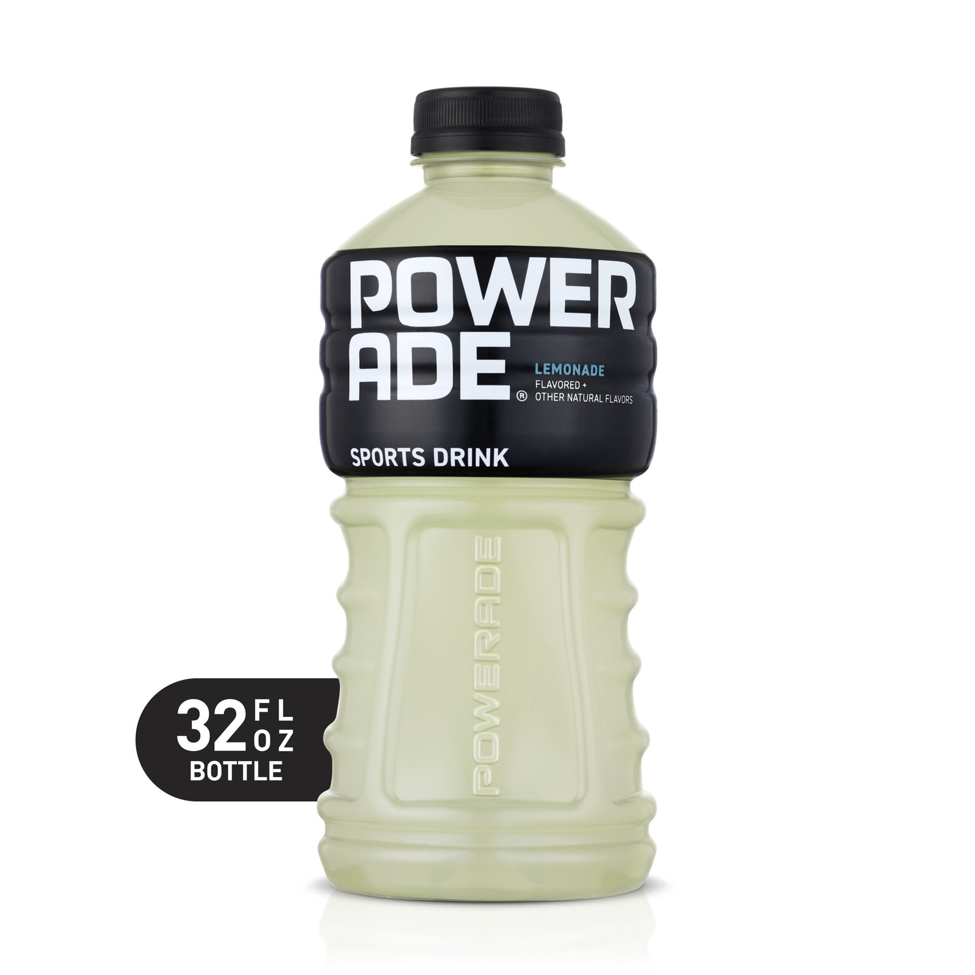 slide 1 of 4, POWERADE Lemonade, ION4 Electrolyte Enhanced Fruit Flavored Sports Drink w/ Vitamins B3, B6, and B12, Replenish Sodium, Calcium, Potassium, Magnesium- 32 fl oz, 32 fl oz