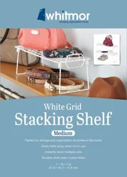Whitmor Grid Stacking Shelf - White