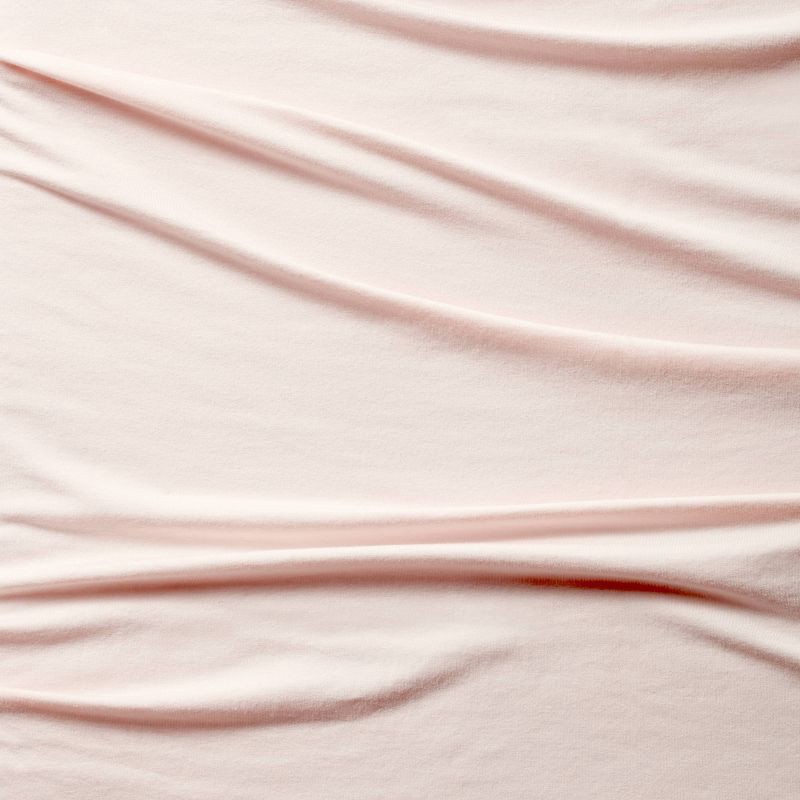 slide 3 of 4, Polyester Rayon Fitted Crib Sheet - Light Pink - Cloud Island™, 1 ct