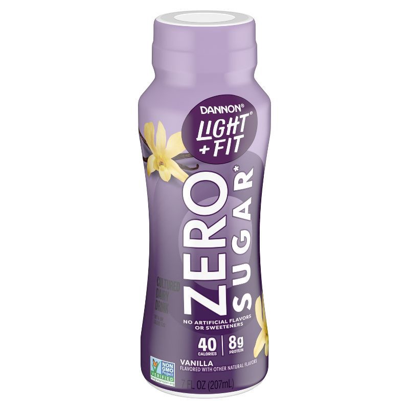slide 6 of 7, Light + Fit Zero Sugar Vanilla Yogurt Drink - 7 fl oz, 7 fl oz