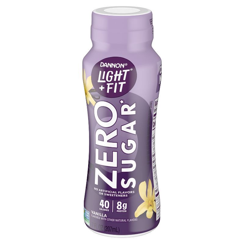 slide 7 of 7, Light + Fit Zero Sugar Vanilla Yogurt Drink - 7 fl oz, 7 fl oz