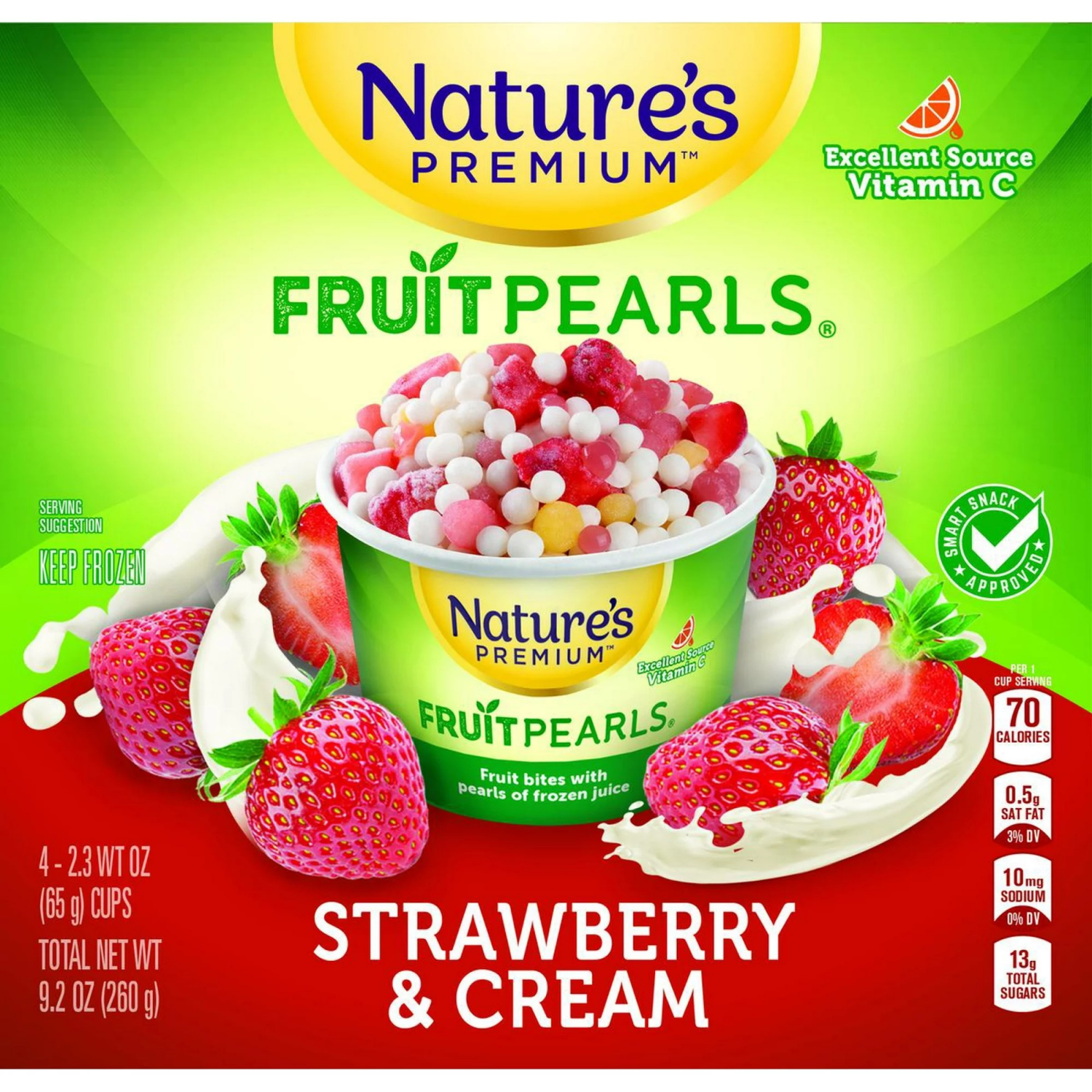 slide 2 of 2, Nature's Premium Fruit Pearls Strawberry And Cream 9.2oz, 9.2 oz