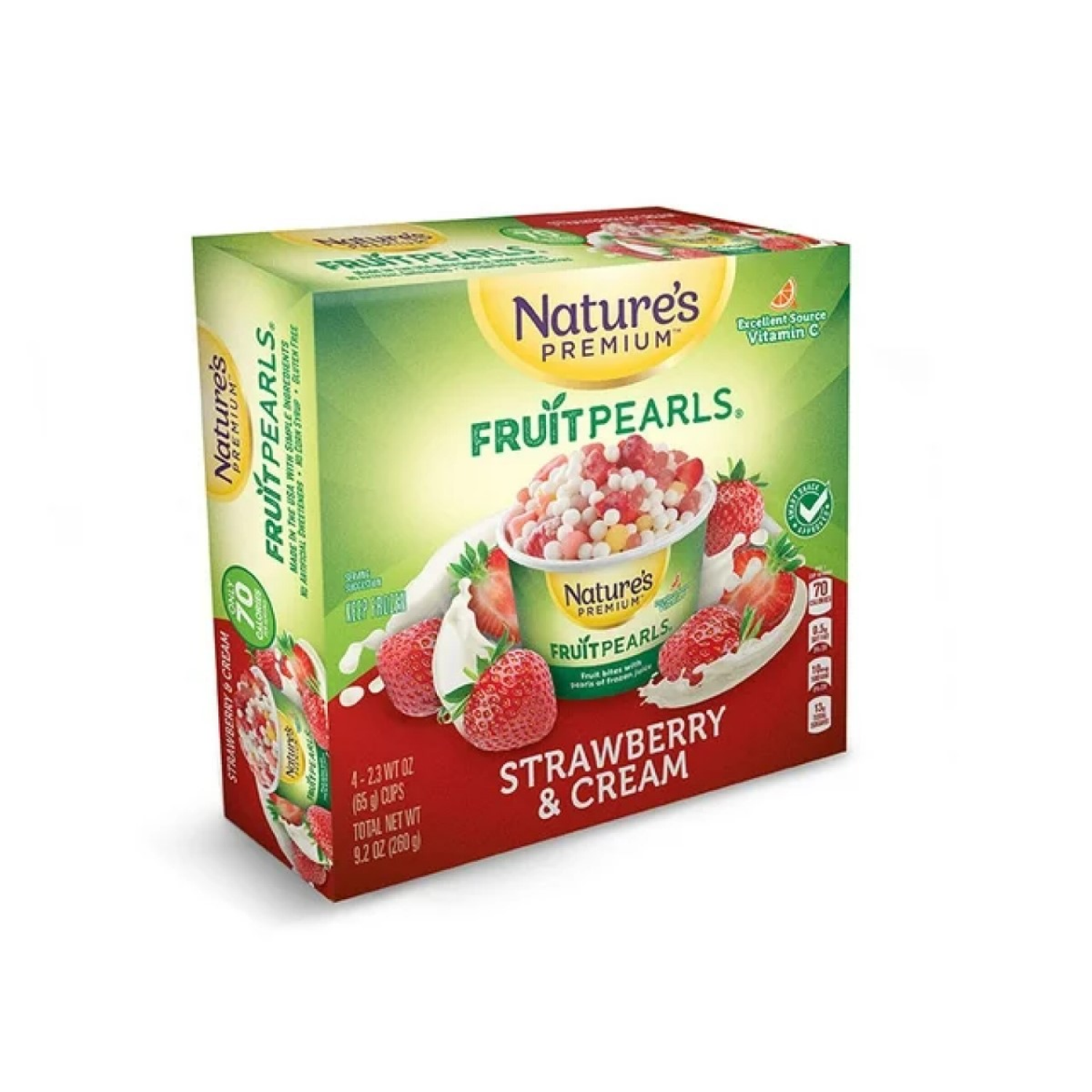slide 1 of 2, Nature's Premium Fruit Pearls Strawberry And Cream 9.2oz, 9.2 oz