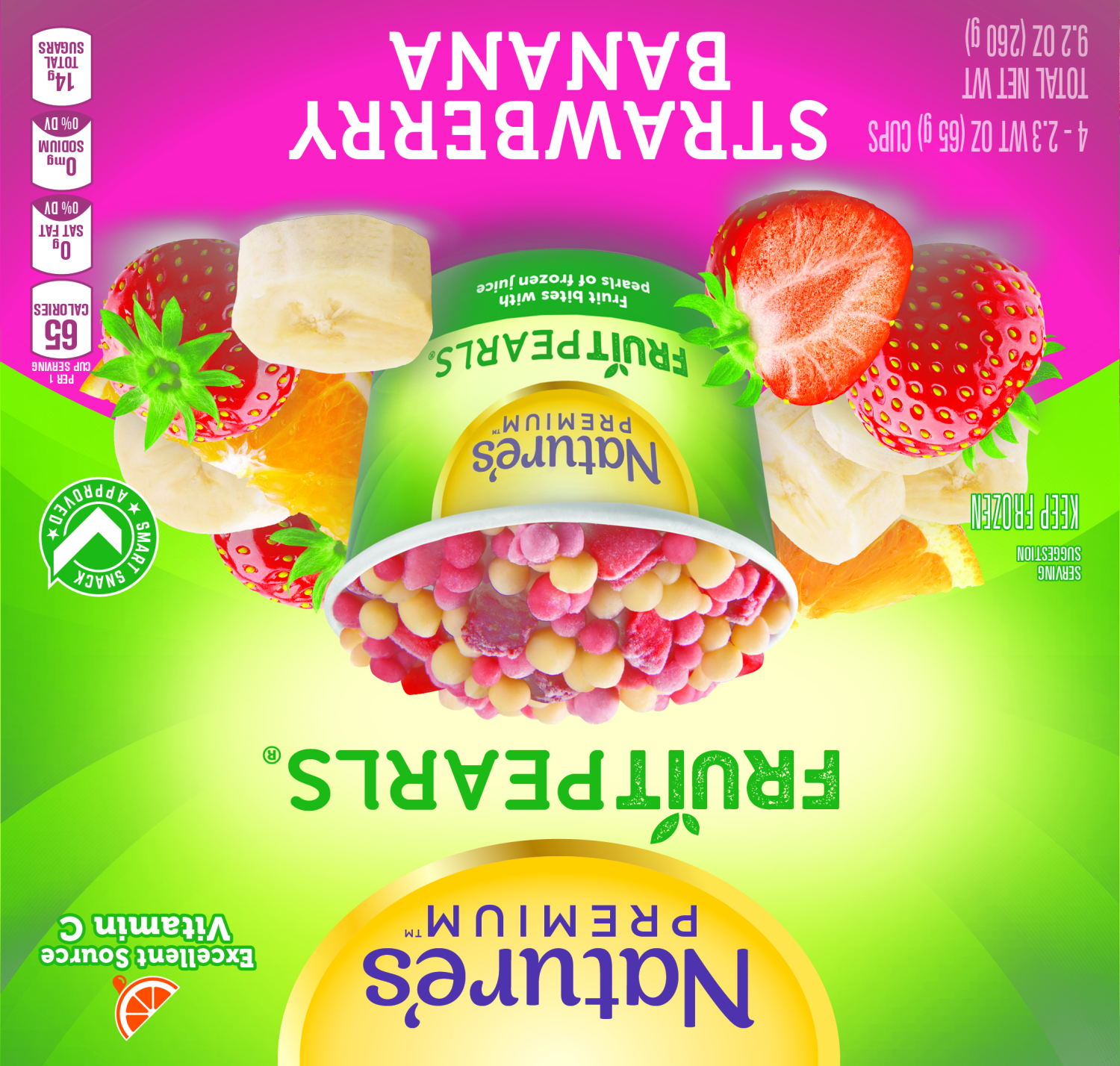 slide 2 of 4, Nature's Premium Fruit Pearls 4pk Strawberry Banana 2.3 Oz, 4 ct