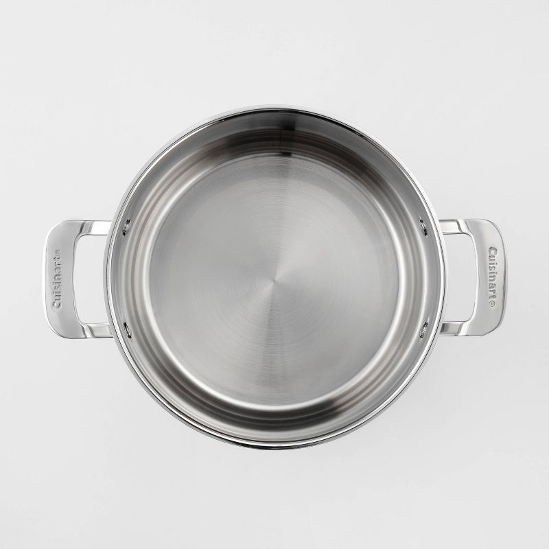 slide 4 of 4, Cuisinart Classic 8qt Stainless Steel Stock Pot with Cover: Induction & Oven Safe, Tempered Glass Lid, Stay-Cool Handle, 8 qt