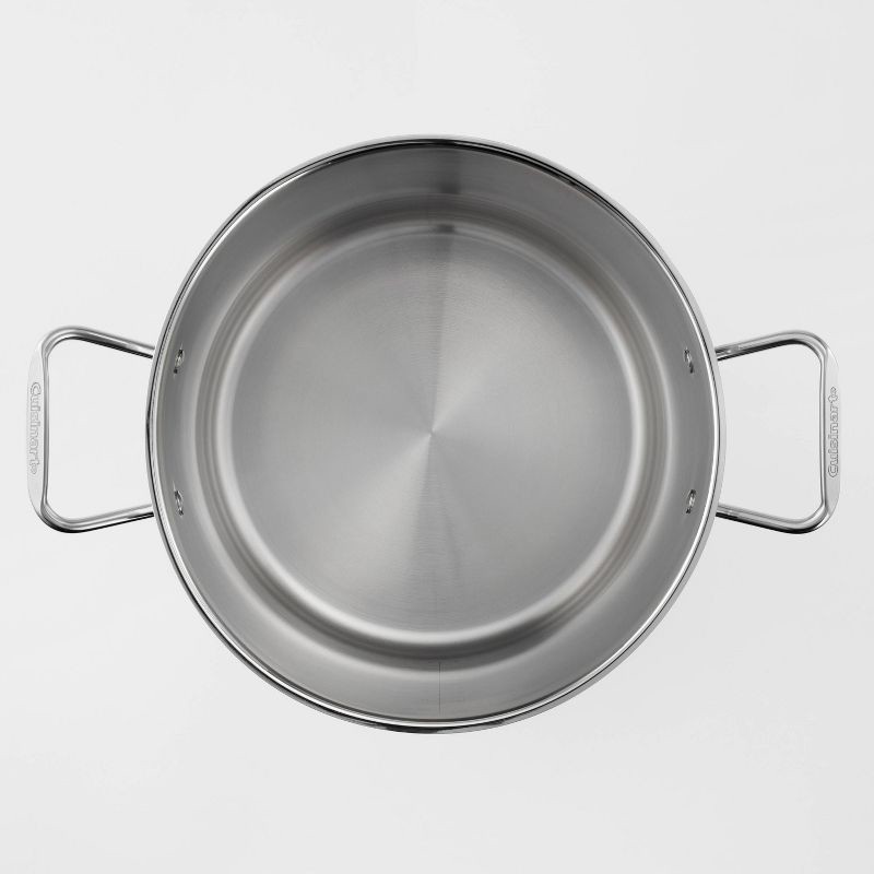 slide 4 of 4, Cuisinart 16qt Stainless Steel Stock Pot with Cover Silver: Dishwasher & Oven-Safe, Tempered Glass Lid, Riveted Handle, 16 qt