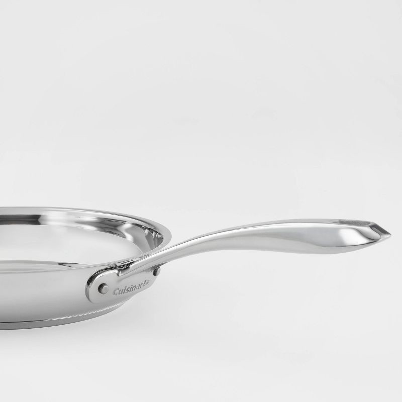 slide 5 of 6, Cuisinart Classic 10" & 12" Stainless Steel 2pk Skillet Set Silver: Dishwasher & Oven Safe Cookware, Induction Compatible, 2 ct