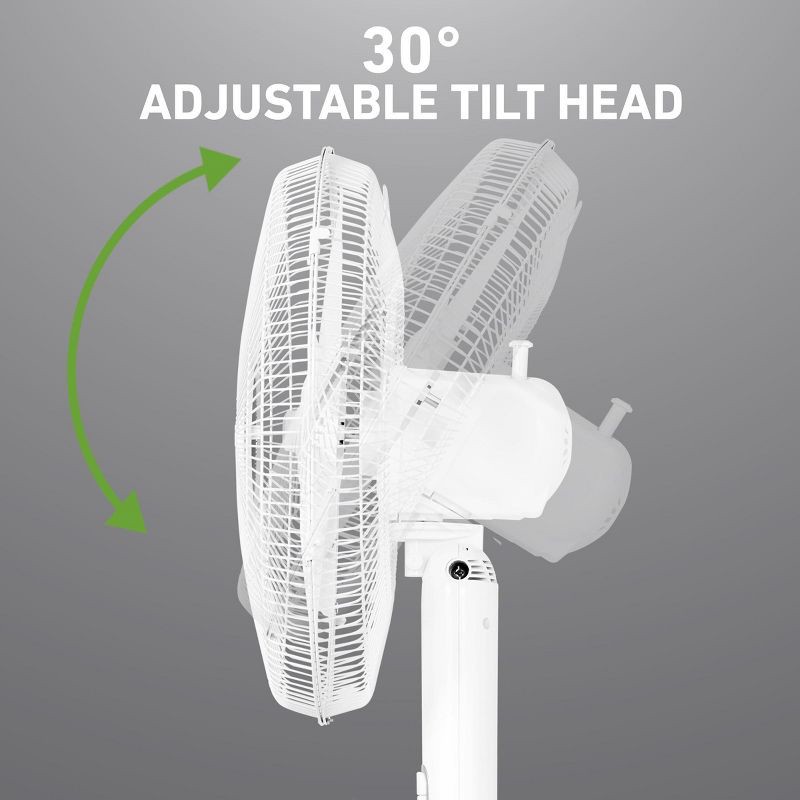 slide 7 of 8, Holmes 16" Blade Breeze Manual Stand Oscillating Fan White, 1 ct