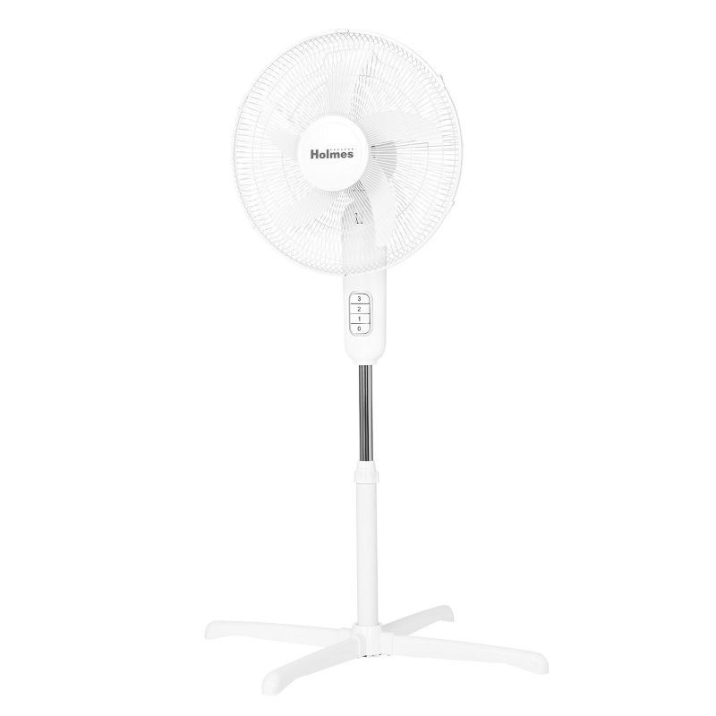 slide 1 of 8, Holmes 16" Blade Breeze Manual Stand Oscillating Fan White, 1 ct