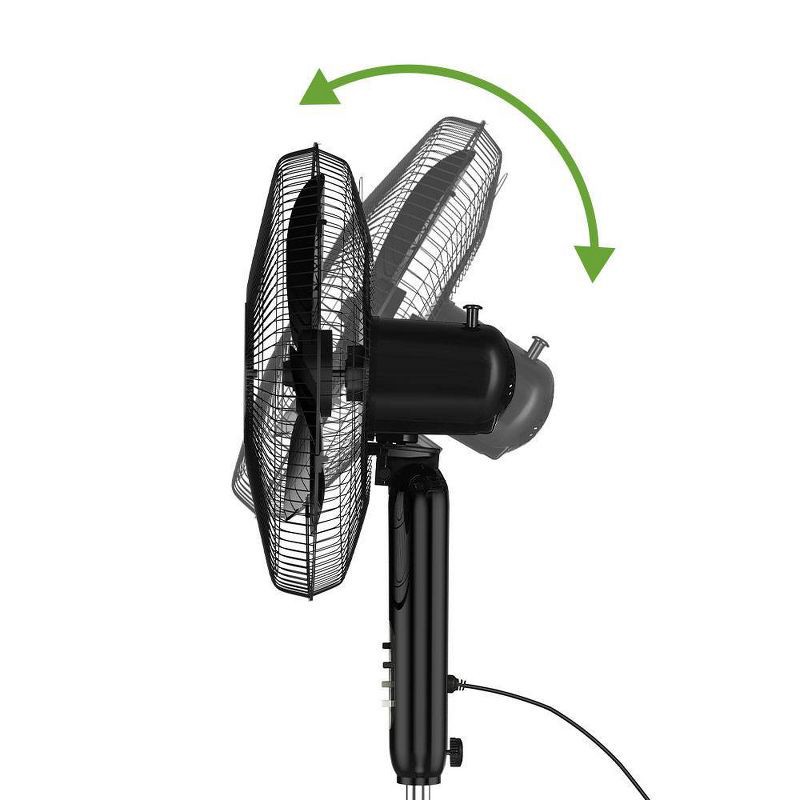 3-Speed 48-Watt 16-In. Oscillating Stand Fan with Remote (Black), 1 - King  Soopers