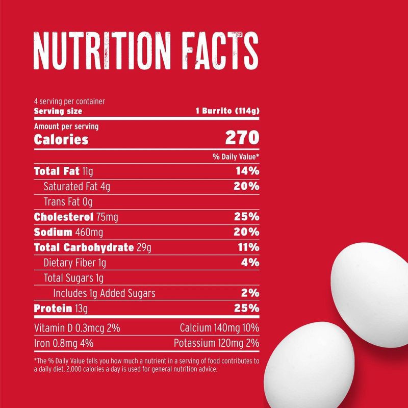 slide 12 of 15, Red's All Natural Red's Frozen Turkey Sausage Breakfast Burrito - 4oz/4ct, 4 ct; 4 oz