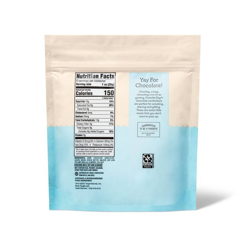 slide 2 of 3, Dark Chocolate Almond with Sea Salt Bark Crisps Candy - 5oz - Favorite Day™, 5 oz