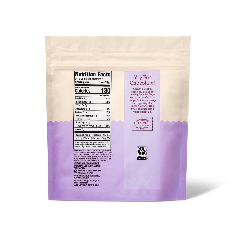 slide 2 of 3, Dark Chocolate Pretzel Bark Crisps Candy - 5oz - Favorite Day™, 5 oz