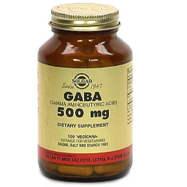 slide 1 of 1, Solgar Gaba 500 Mg Vegicaps, 100 ct