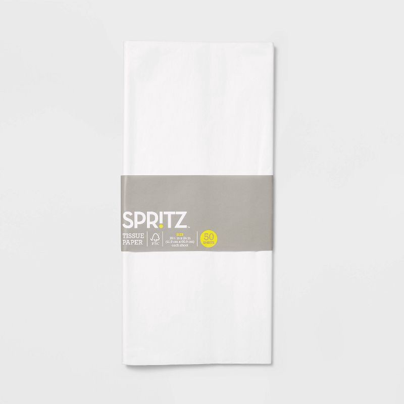 slide 3 of 3, 50ct White Banded Tissue - Spritz™, 50 ct