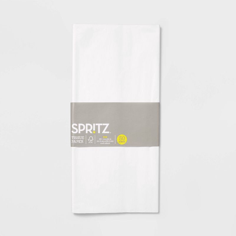 slide 3 of 3, 50ct White Banded Tissues - Spritz™, 50 ct
