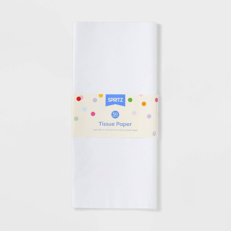 slide 3 of 3, 50ct Tissue Paper White - Spritz™, 50 ct