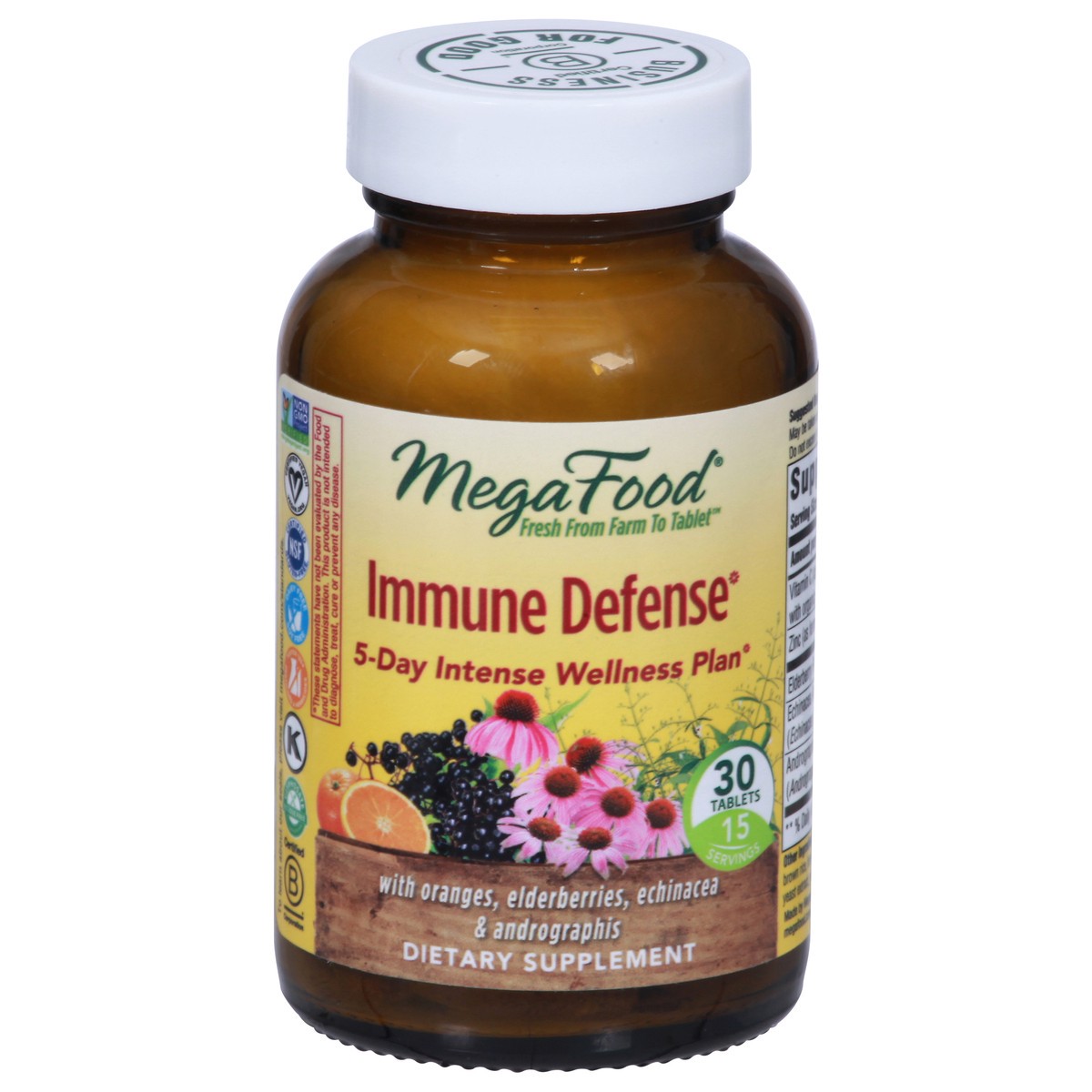 slide 1 of 9, MegaFood Immune Defense 30 Tablets, 30 ct