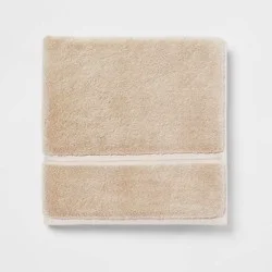 Spa Plush Bath Towel Almond - Threshold™: Microfiber, Machine Washable, Non-Slip Backing