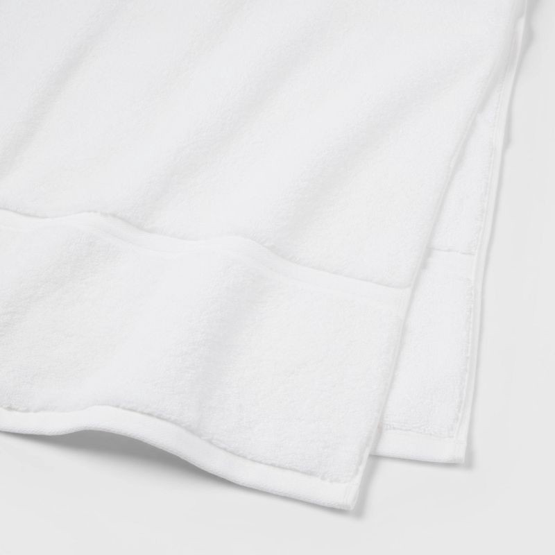 slide 3 of 4, Spa Plush Oversized Bath Towel White - Threshold™: 100% Cotton, Heavyweight 550-800 GSM, Terry, OEKO-TEX Certified, 1 ct