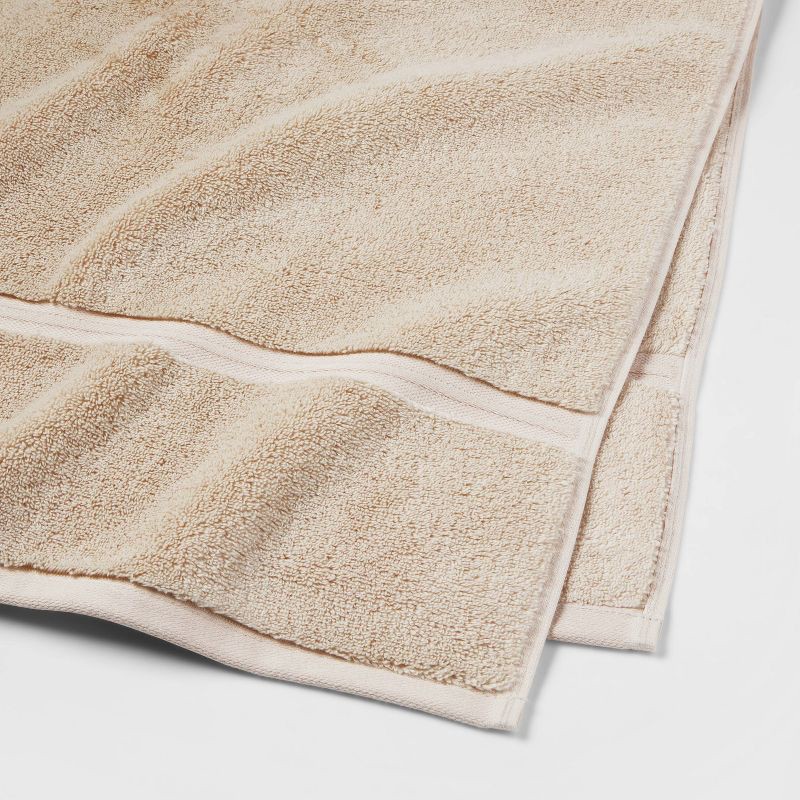 slide 3 of 4, Spa Plush Oversized Bath Towel Almond - Threshold™: Heavyweight Cotton, Terry, Machine Washable, 1 ct