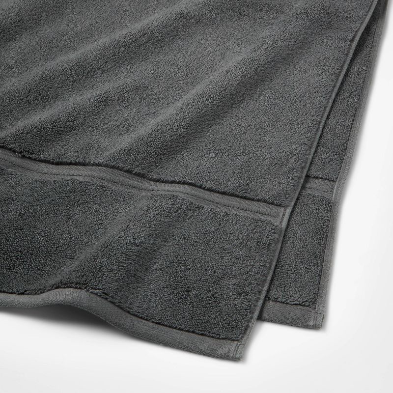 slide 3 of 4, Spa Plush Oversized Bath Towel Dark Gray - Threshold™: 100% Cotton, Heavyweight Terry, Machine Washable, 1 ct