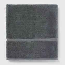 Spa Plush Oversized Bath Towel Dark Gray - Threshold™: 100% Cotton, Heavyweight Terry, Machine Washable